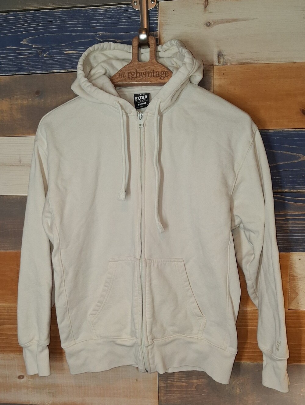 Tna Extra Fleece Boyfriend Hoodie XS Cream